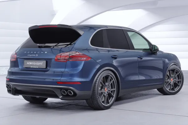 CSR Heckspoiler | Heckflügel mit ABE für Porsche Cayenne (Typ 92A) HF258-G Glossy schwarz Hochglanz (keine Lackierung erforderlich)
