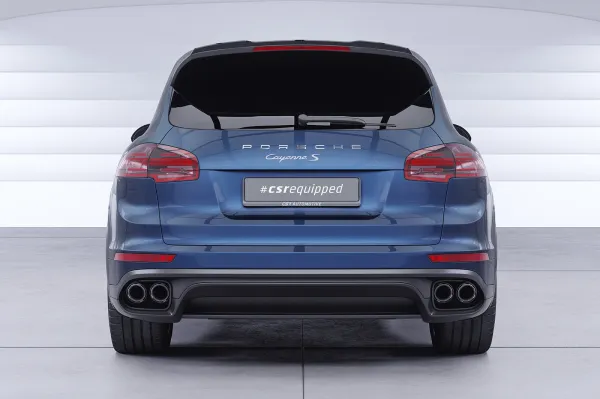 CSR Heckspoiler | Heckflügel mit ABE für Porsche Cayenne (Typ 92A) HF258-S Strukturiert schwarz matt (keine Lackierung erforderlich)