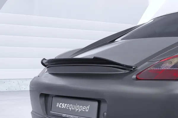 CSR Heckspoiler | Heckflügel mit ABE für Porsche Cayman 987c HF901-C Carbon Look Hochglanz (keine Lackierung erforderlich)