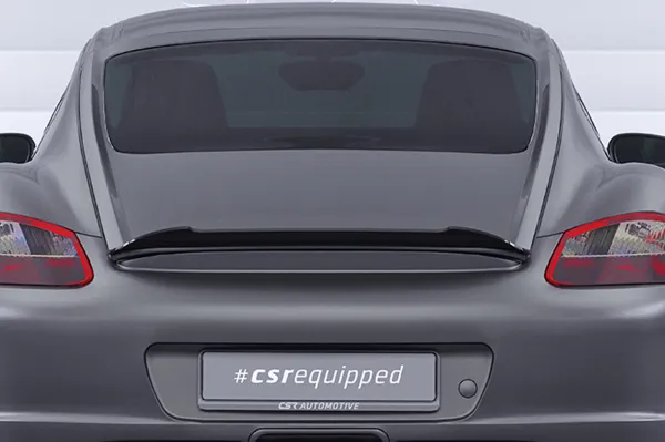 CSR Heckspoiler | Heckflügel mit ABE für Porsche Cayman 987c HF901-S Strukturiert schwarz matt (keine Lackierung erforderlich)