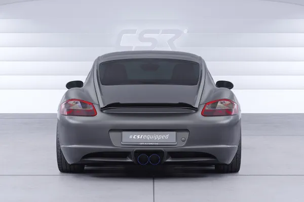CSR Heckspoiler | Heckflügel mit ABE für Porsche Cayman 987c HF901-S Strukturiert schwarz matt (keine Lackierung erforderlich)
