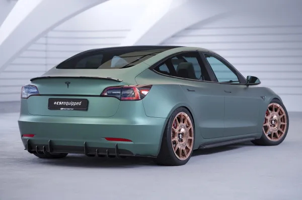 CSR Heckspoiler | Heckflügel mit ABE für Tesla Model 3 HF792-S Strukturiert schwarz matt (keine Lackierung erforderlich)