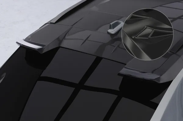 CSR Heckspoiler | Heckflügel mit ABE für Toyota bZ4X / Subaru Solterra HF174-G Glossy schwarz Hochglanz (keine Lackierung erforderlich)