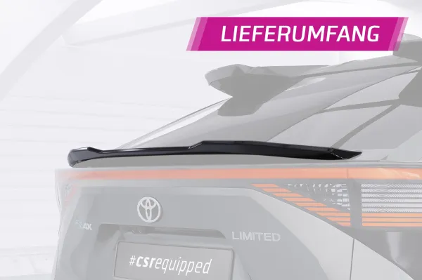 CSR Heckspoiler | Heckflügel mit ABE für Toyota bZ4X / Subaru Solterra HF175-S Strukturiert schwarz matt (keine Lackierung erforderlich)