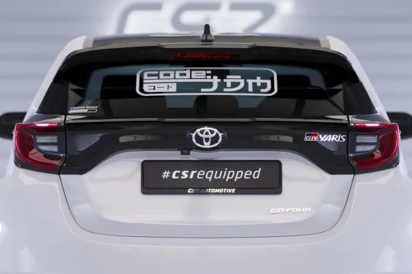 CSR Heckspoiler | Heckflügel mit ABE für Toyota GR Yaris (XP21) HF844-C Carbon Look Hochglanz (keine Lackierung erforderlich)