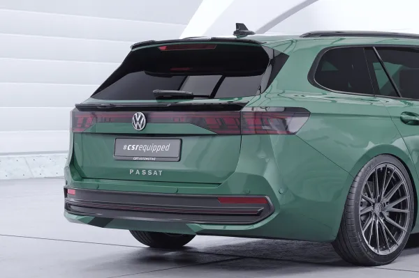 CSR Heckspoiler | Heckflügel mit ABE für VW Passat B9 Variant HF213-C Carbon Look Hochglanz (keine Lackierung erforderlich)