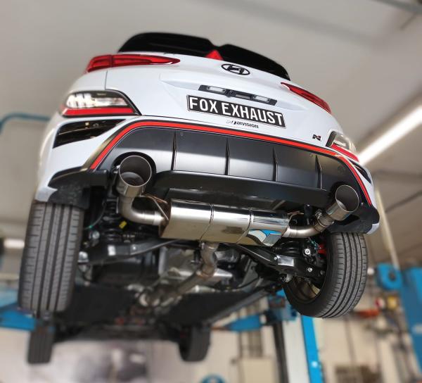 Fox Endschalldämpfer für Hyundai Kona N – Ausgang rechts/links – 1x130 mm (Typ 14)