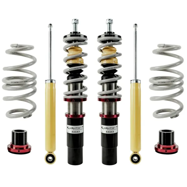 LOWTEC Gewindefahrwerk HiLOW 3 Megalow für ALFA 145/146 930 1.4-2.0 incl. 4x4, excl. Boxer/JTD (-94) – Tieferlegung VA 0-60 / HA 20-70 mm – Art.-Nr. 0120493X