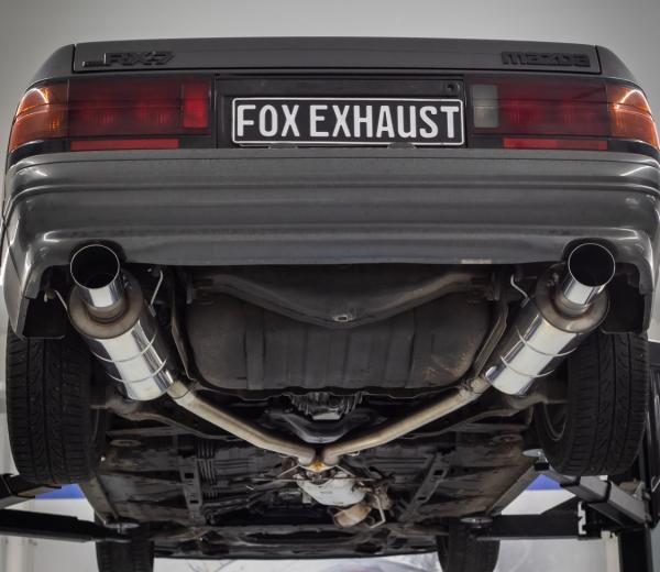 Fox Endschalldämpfer 1x100 Typ 10 rechts/links für Mazda RX-7 FC – Edelstahl, EG-Gutachten