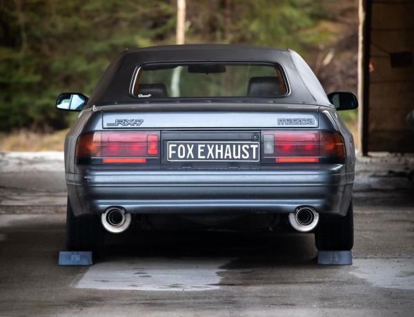 Fox Endschalldämpfer 1x100 Typ 10 rechts/links für Mazda RX-7 FC – Edelstahl, EG-Gutachten