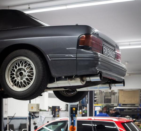 Fox Endschalldämpfer 1x100 Typ 10 rechts/links für Mazda RX-7 FC – Edelstahl, EG-Gutachten