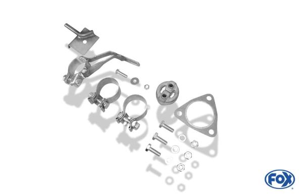 Fox Edelstahl Endschalldämpfer für Mitsubishi Carisma Typ DAO (1.9l D 75 kW) – Ausgang rechts/links, 1x90 mm Typ 13, inkl. EG-Gutachten (eintragungsfrei)