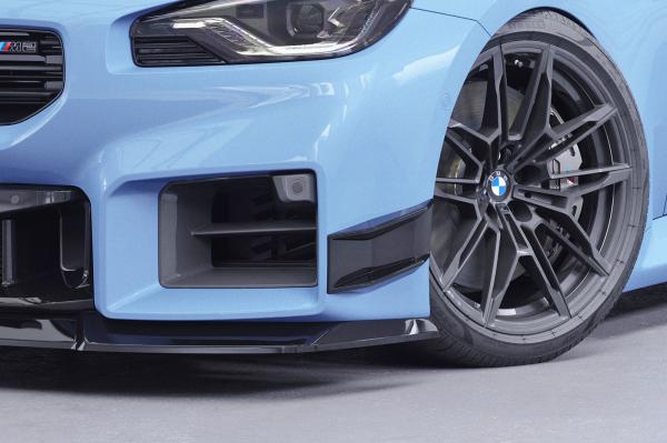 CSR Performance Flaps mit ABE für BMW M2 G87 Coupe FP041-S Strukturiert schwarz matt (keine Lackierung erforderlich)