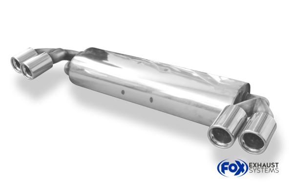 Fox Endschalldämpfer für MG TF – Ausgang rechts/links – 2x76 mm (Typ 13)