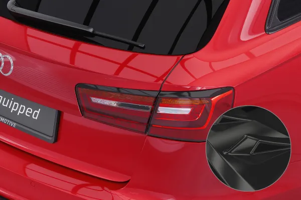 CSR Rücklichtblenden für Audi A6 C7 (Typ 4G) Avant RB018-G Glossy schwarz Hochglanz (keine Lackierung erforderlich)