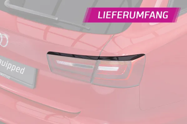 CSR Rücklichtblenden für Audi A6 C7 (Typ 4G) Avant RB018-L Lackierung erforderlich (unlackiert)