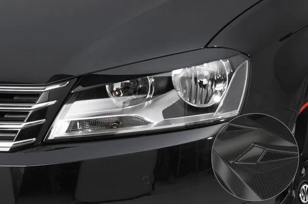 CSR Scheinwerferblenden Carbon Look für VW Passat B7 SB142-C Carbon Look Hochglanz (keine Lackierung erforderlich)