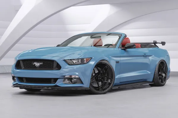 CSR Schwanenhals Heckflügel mit ABE für Ford Mustang MK6 Cabrio SHF047-D01-C mit Carbon-Flügelbrett