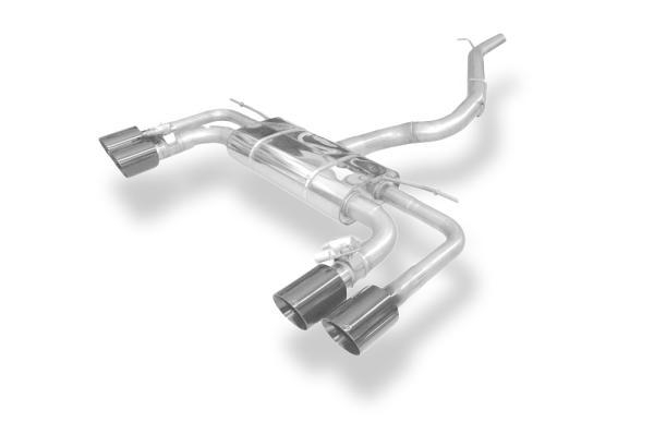 Fox passend für Cupra Ateca/ Seat Ateca Cupra 4x4 - 5FP Halbanlage ab Kat - 2x100 Typ 25 rechts/links Schwarz emalliert - mit 2 elektronischen Klappen  SE100035-294S