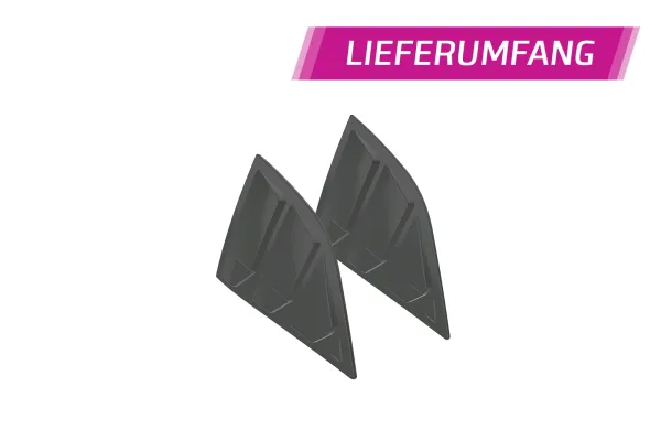 CSR Seitenscheibenblenden für Dodge Challenger (3.Gen) SSB026-M Carbon Look matt strukturiert (keine Lackierung erforderlich)