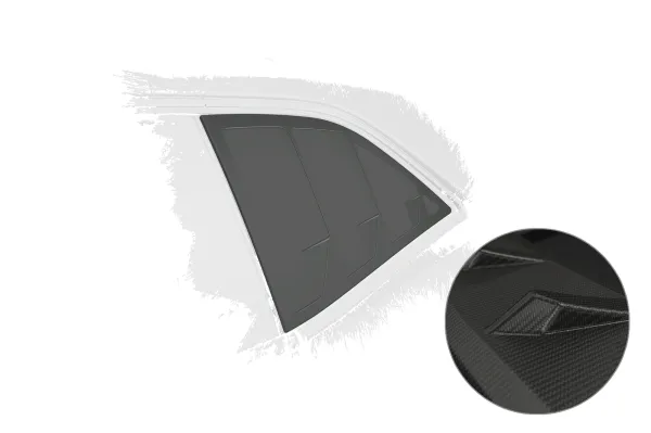 CSR Seitenscheibenblenden für Dodge Challenger (3.Gen) SSB026-M Carbon Look matt strukturiert (keine Lackierung erforderlich)