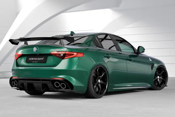 CSR Seitenscheibenblenden mit ABE für Alfa Romeo Giulia (Typ 952) SSB033-S Strukturiert schwarz matt (keine Lackierung erforderlich)