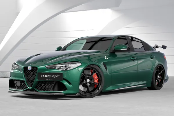 CSR Seitenscheibenblenden mit ABE für Alfa Romeo Giulia (Typ 952) SSB033-L Lackierung erforderlich (unlackiert)