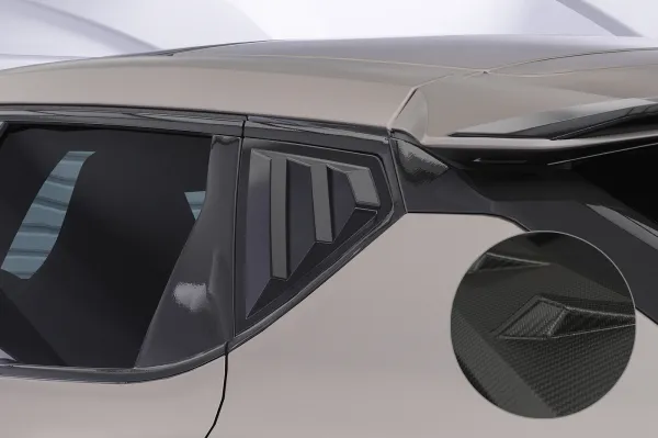 CSR Seitenscheibenblenden mit ABE für Kia EV6 SSB028-M Carbon Look matt strukturiert (keine Lackierung erforderlich)