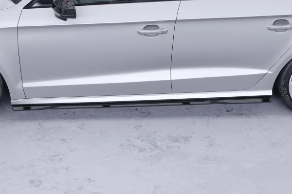CSR Seitenschweller mit ABE für Audi A3 8V Limo SS588-C Carbon Look Hochglanz (keine Lackierung erforderlich)