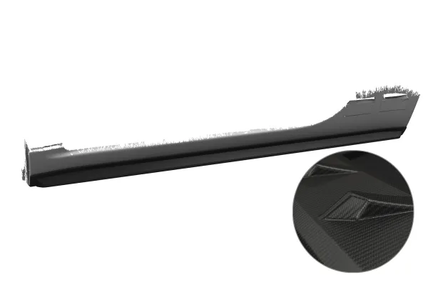 CSR Seitenschweller mit ABE für Fiat 500 SS589-M Carbon Look matt strukturiert (keine Lackierung erforderlich)