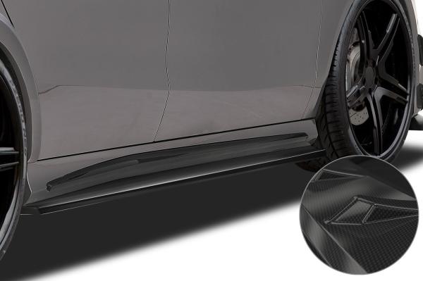 CSR Seitenschweller mit ABE für Mercedes-Benz CLA C117 X117 SS448-C Carbon Look glänzend (keine Lackierung erforderlich)