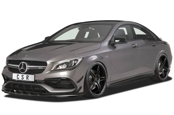 CSR Seitenschweller mit ABE für Mercedes-Benz CLA C117 X117 SS448-S Strukturiert schwarz matt (keine Lackierung erforderlich)