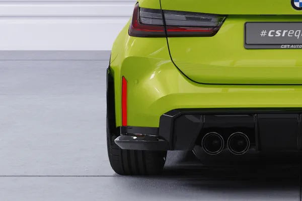 CSR Side Blades / Side Spats mit ABE für BMW M3 G81 BL008-S Strukturiert schwarz matt (keine Lackierung erforderlich)