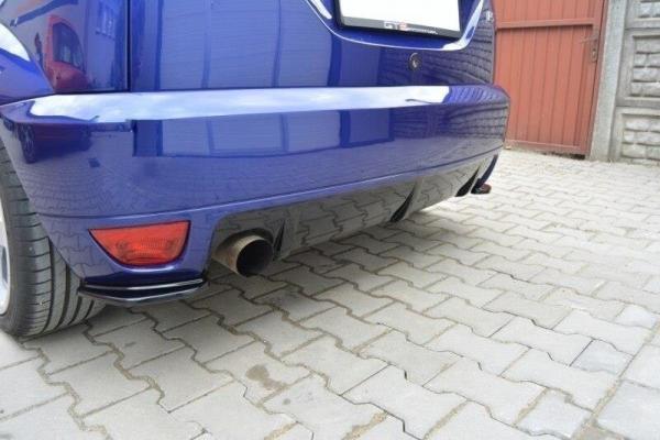 Maxton Design Heck Ansatz Flaps Diffusor für Ford Focus RS Mk1 schwarz Hochglanz