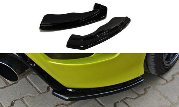 Maxton Design Heck Ansatz Flaps Diffusor für Ford Focus RS Mk2 schwarz Hochglanz