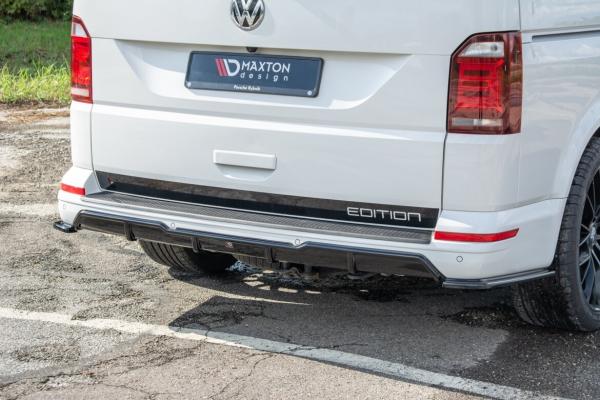 Maxton Design Heck Ansatz Flaps Diffusor für VW T6 schwarz Hochglanz