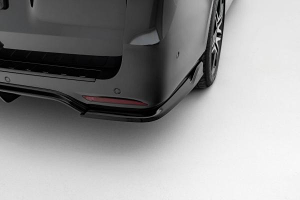 Maxton Design Heck Ansatz Flaps Diffusor V.3 für Mercedes-Benz V-Klasse AMG-Line W447 Facelift schwarz Hochglanz
