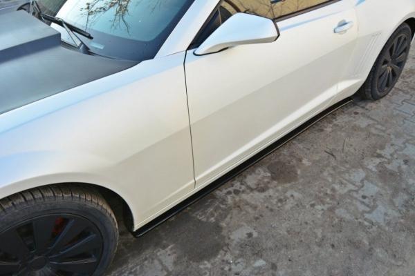 Maxton Design Seitenschweller Ansatz für Chevrolet Camaro SS / Standard Mk5 schwarz Hochglanz