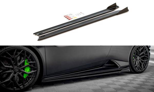 Maxton Design Seitenschweller Ansatz für Lamborghini Huracan EVO schwarz Hochglanz