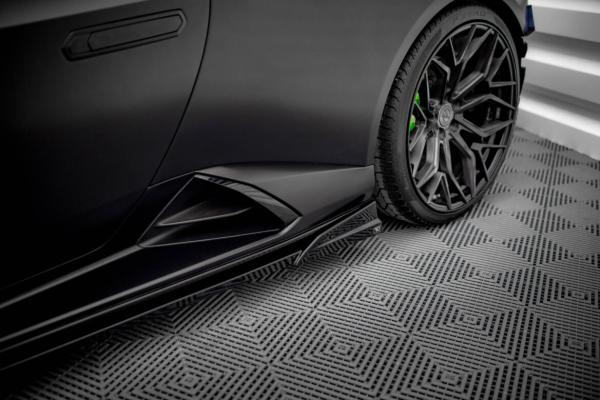 Maxton Design Seitenschweller Ansatz für Lamborghini Huracan EVO schwarz Hochglanz
