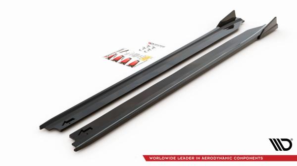 Maxton Design Seitenschweller Ansatz für Lamborghini Huracan EVO schwarz Hochglanz