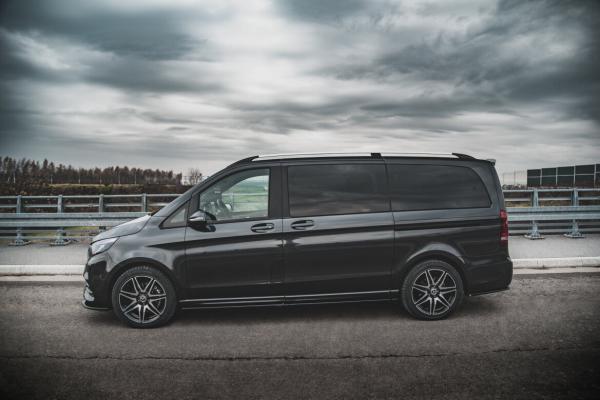 Maxton Design Seitenschweller Ansatz für Mercedes-Benz V-Klasse Long AMG-Line W447 schwarz Hochglanz