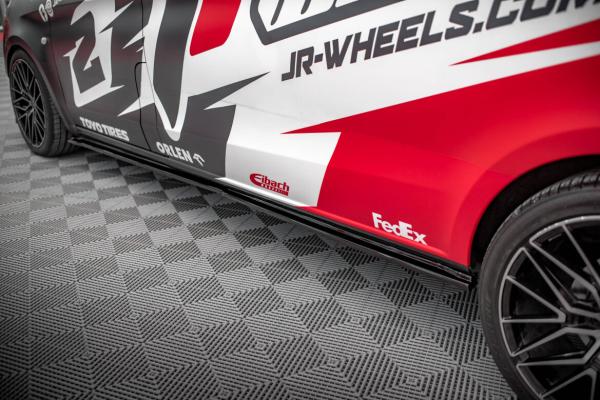 Maxton Design Seitenschweller Ansatz für Mercedes-Benz Vito Extra Long W447 schwarz Hochglanz