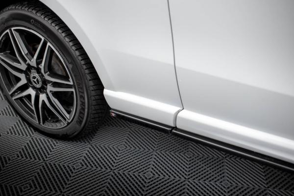 Maxton Design Seitenschweller Ansatz für V.1 für Mercedes-Benz V-Klasse Extra Long AMG-Line W447 schwarz Hochglanz