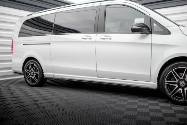 Maxton Design Seitenschweller Ansatz für V.1 für Mercedes-Benz V-Klasse Extra Long AMG-Line W447 schwarz Hochglanz