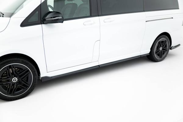 Maxton Design Seitenschweller Ansatz V.2 für Mercedes-Benz V-Klasse Extra Long AMG-Line W447 schwarz Hochglanz