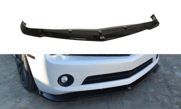 Maxton Design Front Ansatz für Chevrolet Camaro Standard Mk5 schwarz Hochglanz