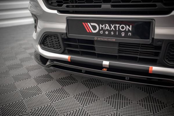 Maxton Design Front Ansatz für Ford Transit Custom ST-Line Mk1 Facelift schwarz Hochglanz