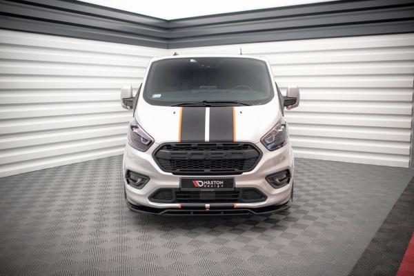 Maxton Design Front Ansatz für Ford Transit Custom ST-Line Mk1 Facelift schwarz Hochglanz