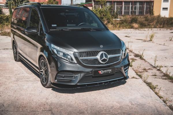 Maxton Design Front Ansatz V.2 für Mercedes-Benz V-Klasse AMG-Line W447 schwarz Hochglanz